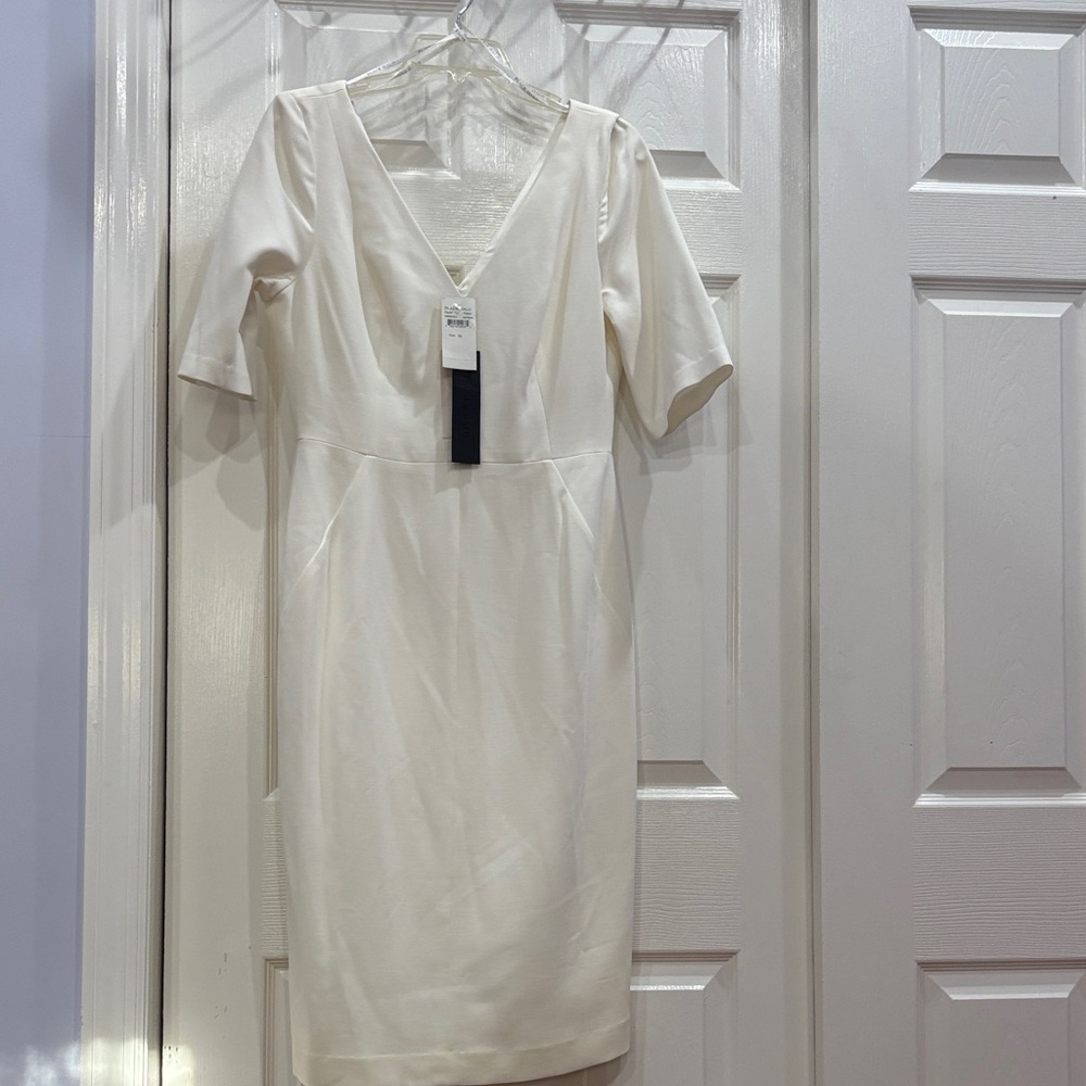 Black Halo Cream Midi Dress